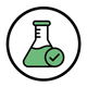 Icône de flacon de laboratoire - Formules testées en laboratoire